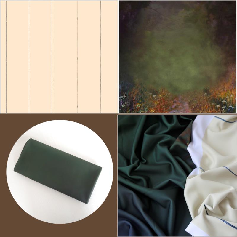 Double Side Wood Plank Floordrop Backdrop Newborn Photography Background Flower Field Flooring Fabric Baby Girl Photo Props: T1T2