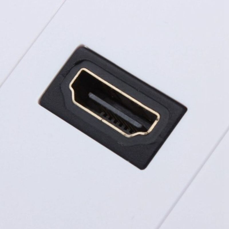WHITE HDMI LEAD WALL PLATE FULL HD 1080p TV CABLE FACEPLATE SOCKET CONNECTOR
