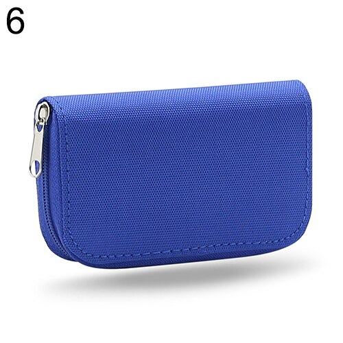 SD SDHC MMC CF Micro SD Memory Card Storage Carrying Pouch Case Holder Wallet 922G: Sapphire Blue