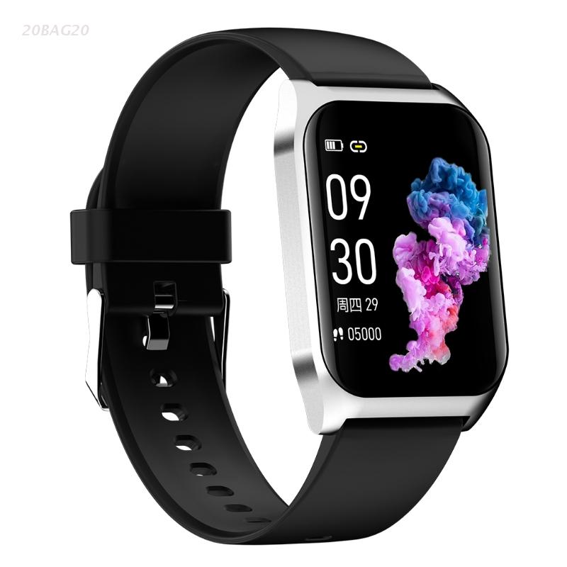 E17 Music Sports Smartwatch Fitness Tracker Sleep Blood Pressure Heart Rate Monitor Step Counter Multi-Dial Switching: Silver glue