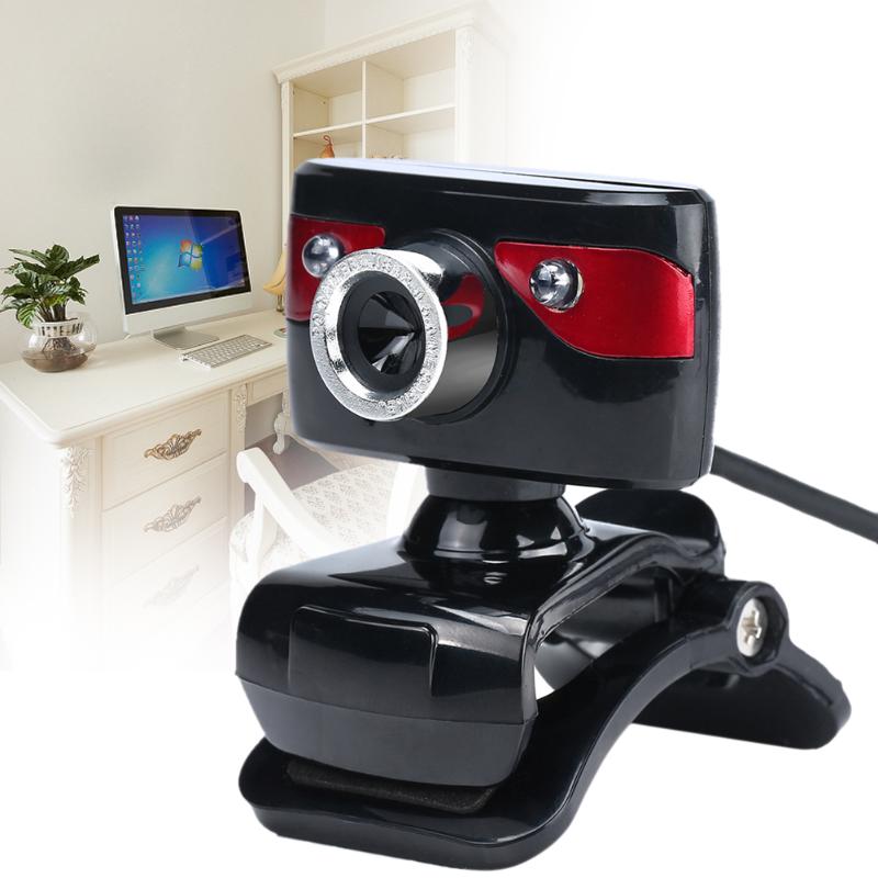A886 USB 1.3 Megapixel Computer Webcam Camera Rotatable Web Cam with Mic Support Night Vision for PC Android TV