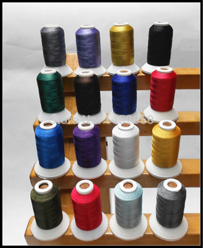 Computer Machine Embroidery Thread Filament Polyester 500m*16 Winter Series Colors,120d/2(40wt),High Luster,High Strength ,Light
