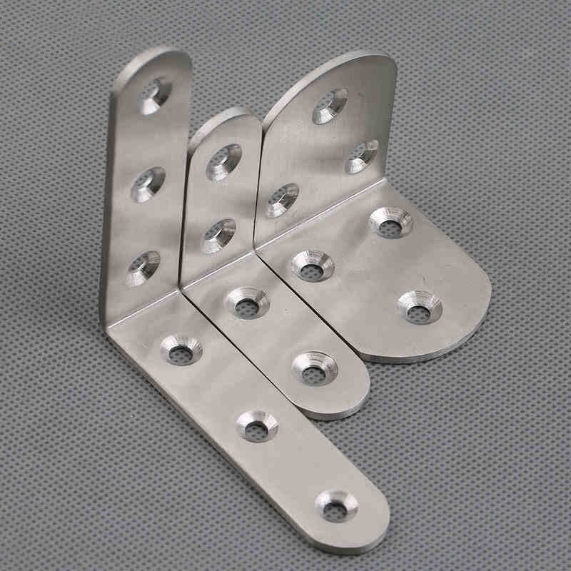 Stainless steel angle code 90 degree angle code L-shaped angle code connector thickened angle code L-shaped bracket 2PCS