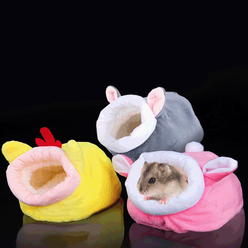 Pet Cage for Hamster House Guinea Pig Accessories Cotton House Small Animal Nest Winter Warm For Rodent/Guinea Pig/Rat/Hedgehog