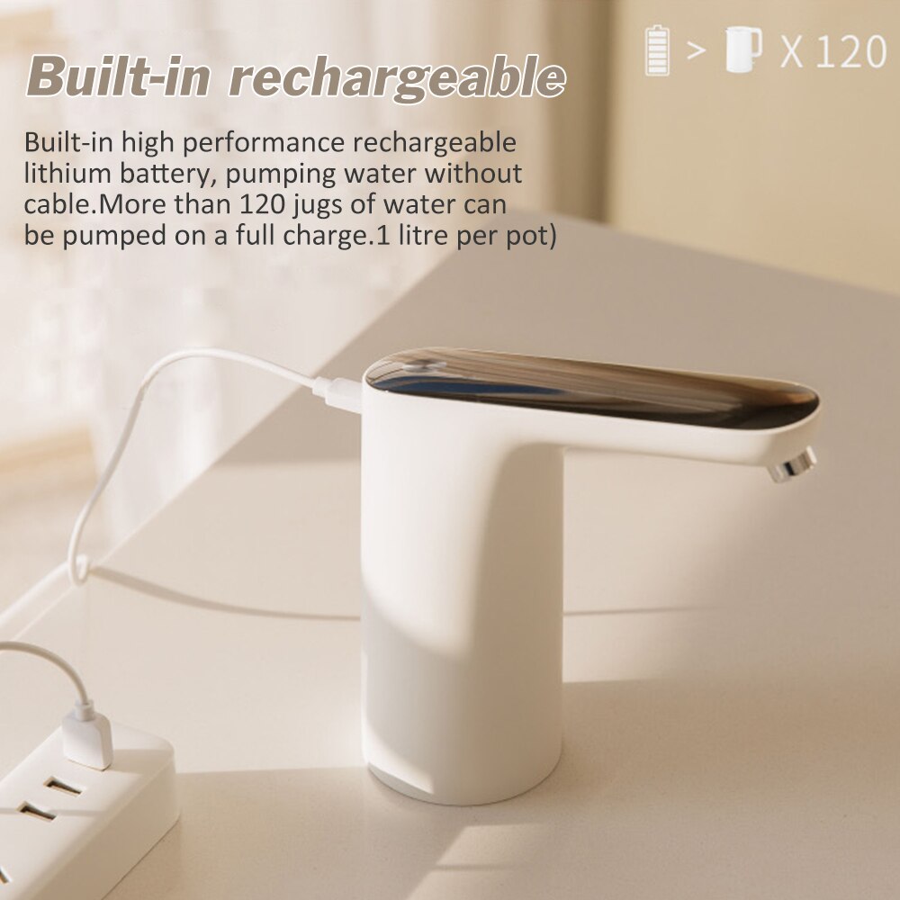 Distributeur d'eau électrique interrupteur tactile sans fil USB Rechargeable pompe à eau potable Portable pour bureau à domicile en plein air