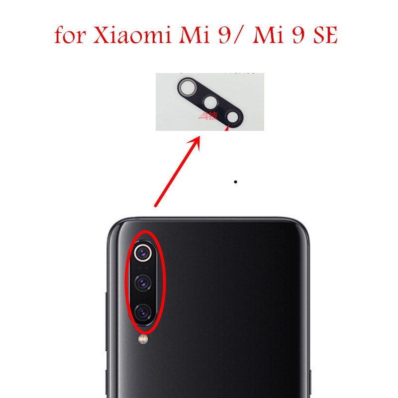 3 Stks/partij Voor Xiaomi Mi 9/ Mi 9 Se Terug Camera Glazen Lens Belangrijkste Rear Camera Lens Met Lijm voor Xiaomi Mi9/ 9SE Reparatie Onderdelen