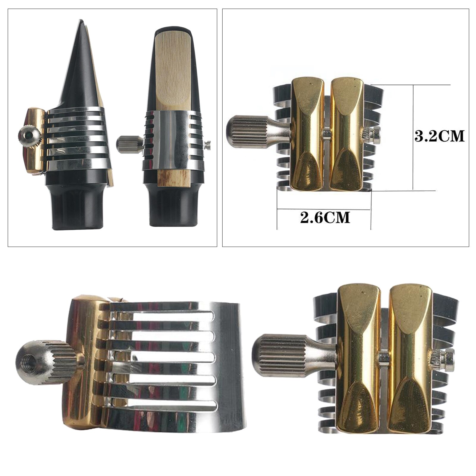 Zinc Alloy Saxophone Clarinet Mouthpiece Ligature - Tooyful