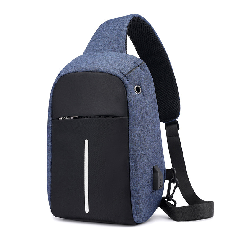 Single Shoulder Backpack Anti-theft Backpack Men's Burglar USB Charging Crossbody Bag Men&Female Stealth Zipper Bag