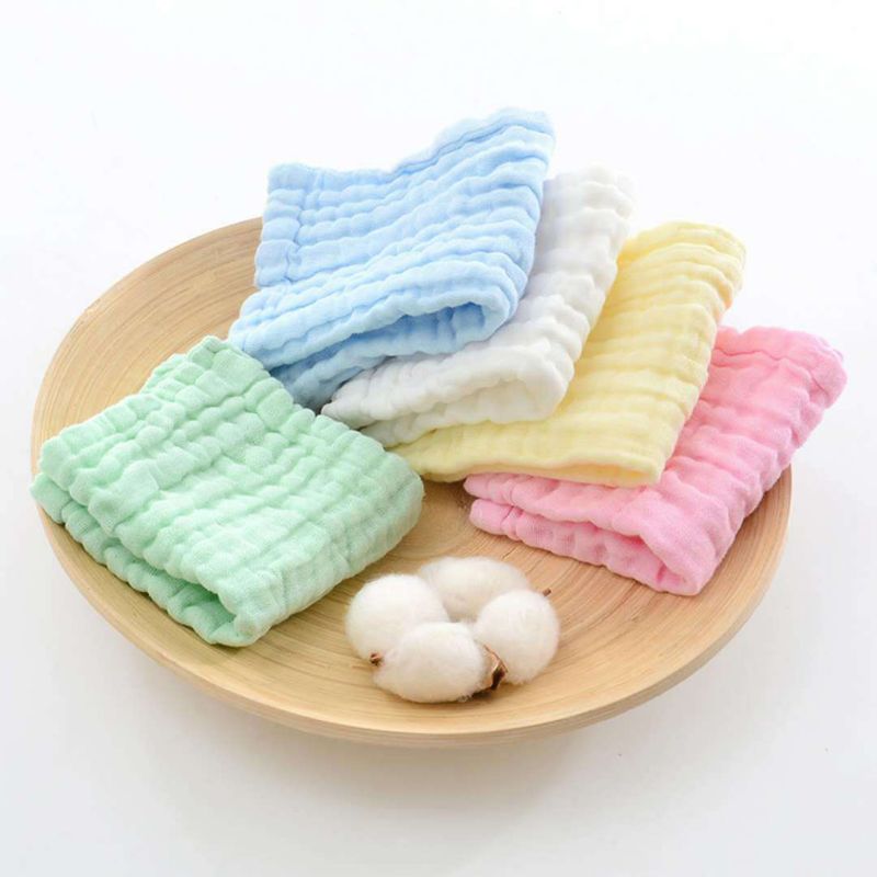 Baby Muslin Washcloths 6 Layers Cotton Bath Towel Absorbent Newborn Face Wipes