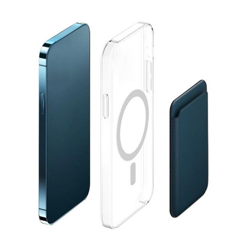 1pc magnetische portemonnee kaarthouder luxe leren magnetische telefoonhoes