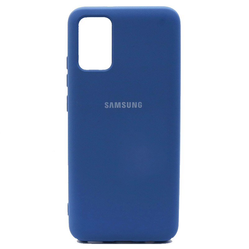 A02s etui Samsung Galaxy A02S SM-A025F A 02S jedwabisty silikonowy pokrowiec wysokiej jakości miękki w dotyku tył ochronny: Blue