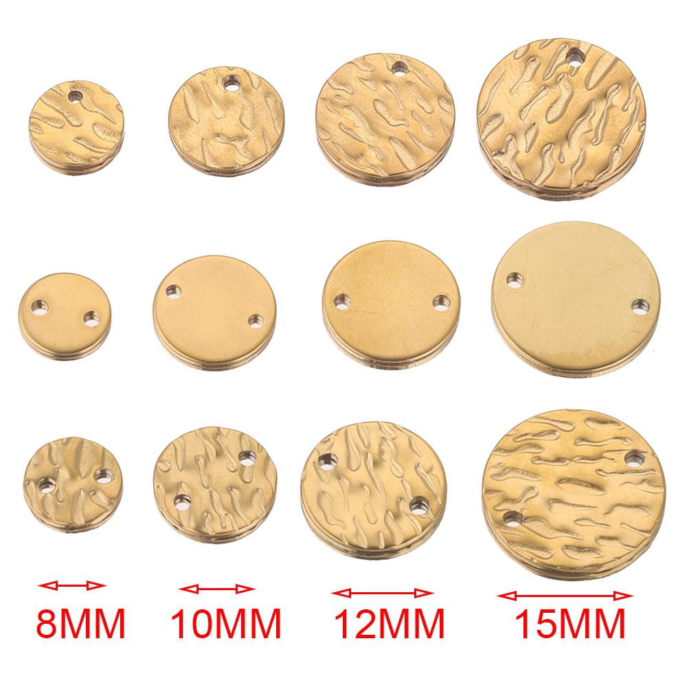 Connettori per orecchini con ciondoli placcati in oro con struttura a doppio foro in acciaio inossidabile da 20 pezzi per la creazione di gioielli tutto'ingrosso