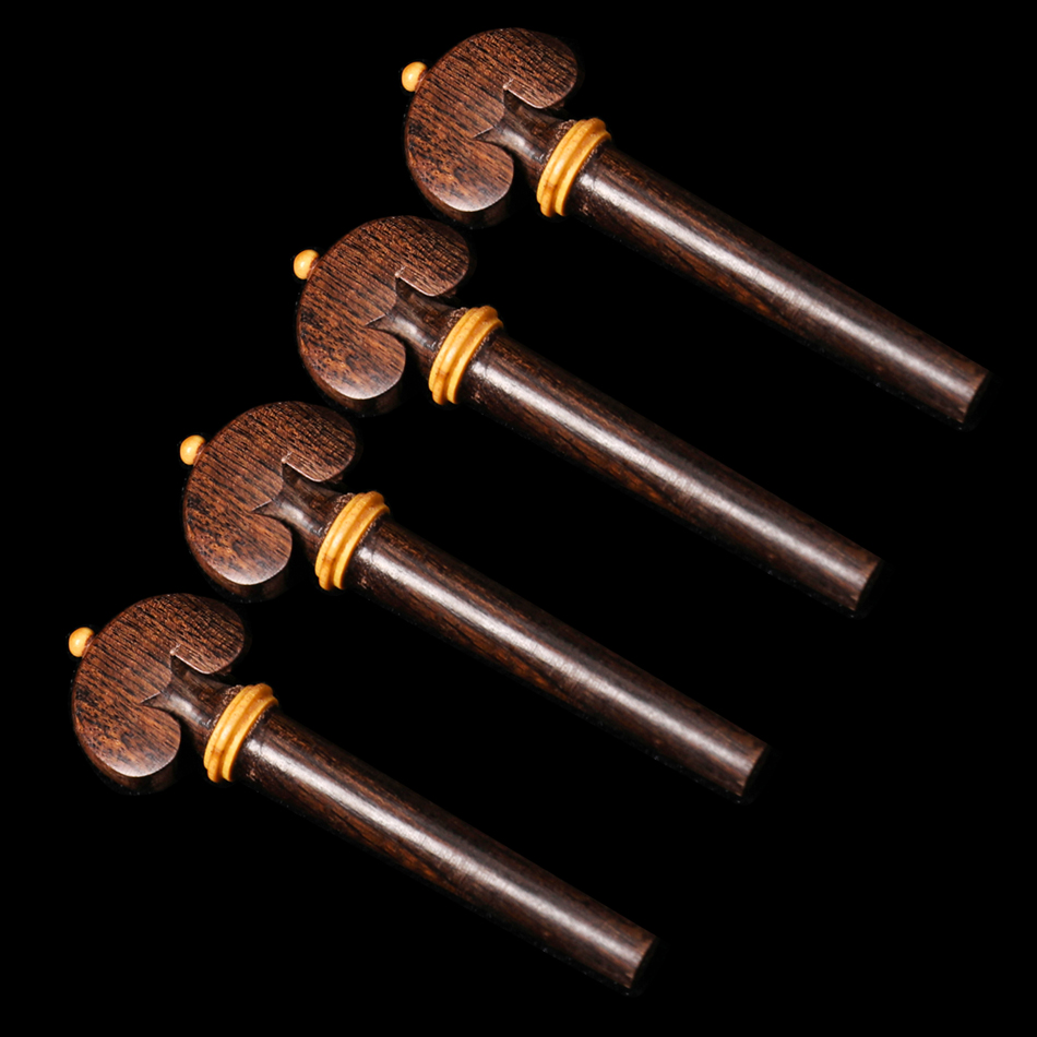 1Set Violin Parts Ebony Wood Violin Pegs Chin Rest End Pin Tuner Tailpiece Set 4/4 Violin Parts Very precious