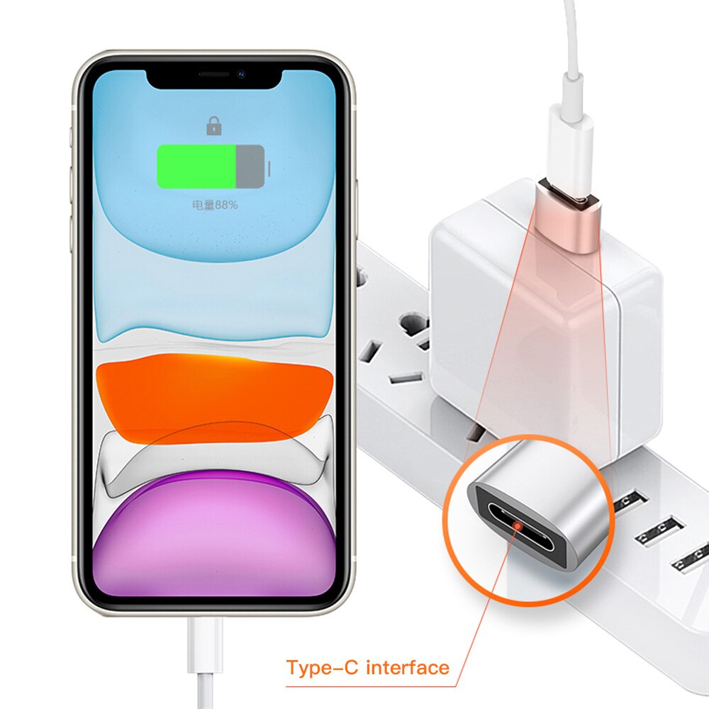 2Stck USB Zu Typ C OTG Adapter USB USB-C Männlich Zu Mikro USB Typ-c Weibliche Konverter Für iPhone 12 Profi Max Stecker OTG Konverter