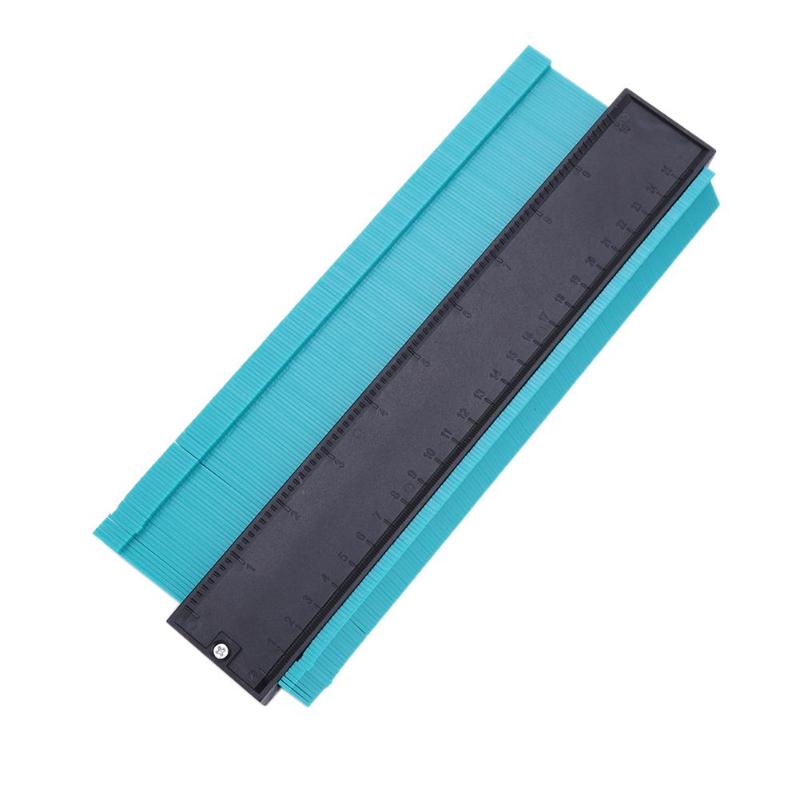 12/14/25cm plast kontur profil måler måler duplikat merking måle måleverktøy laminat tre fliser radian linjal verktøy: 10 tommers grønn