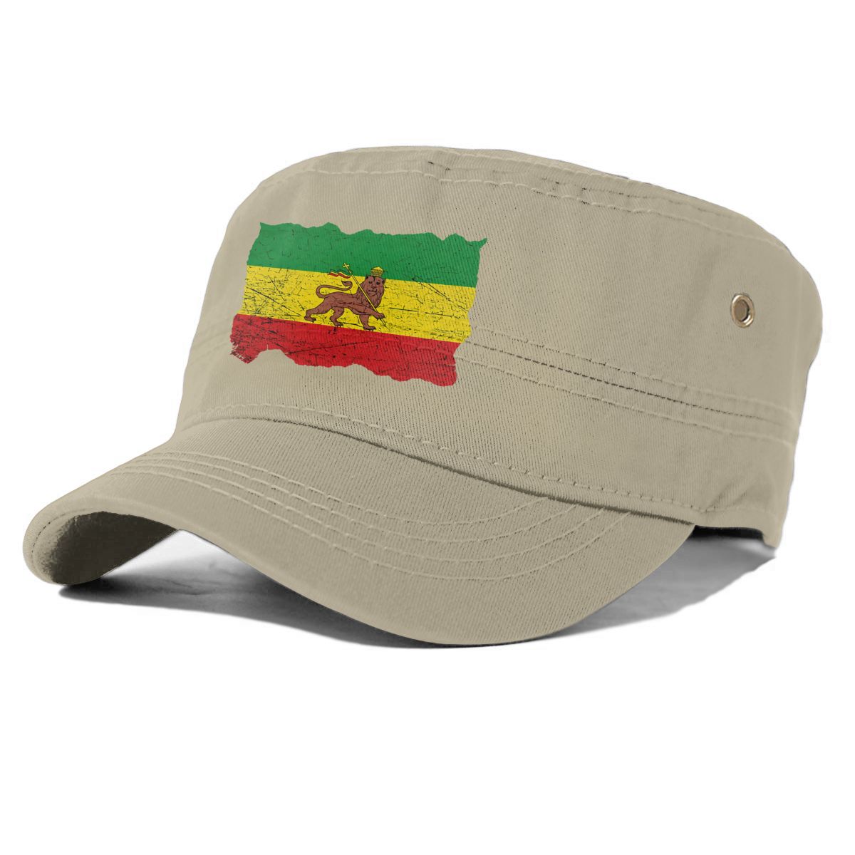 Ethiopia rastafari flag rasta babylon irie ska baseball cap hip hop hat man hat baseball snapback cap women bucket hat: Natural