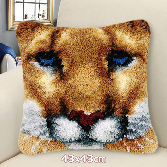 Do It Yourself Latch Hook Kits Diy Smyrna Birthday Knooppakket Latch Hook Pillow Cross Pillows Embroidery Pillows: BZ353 43x43cm