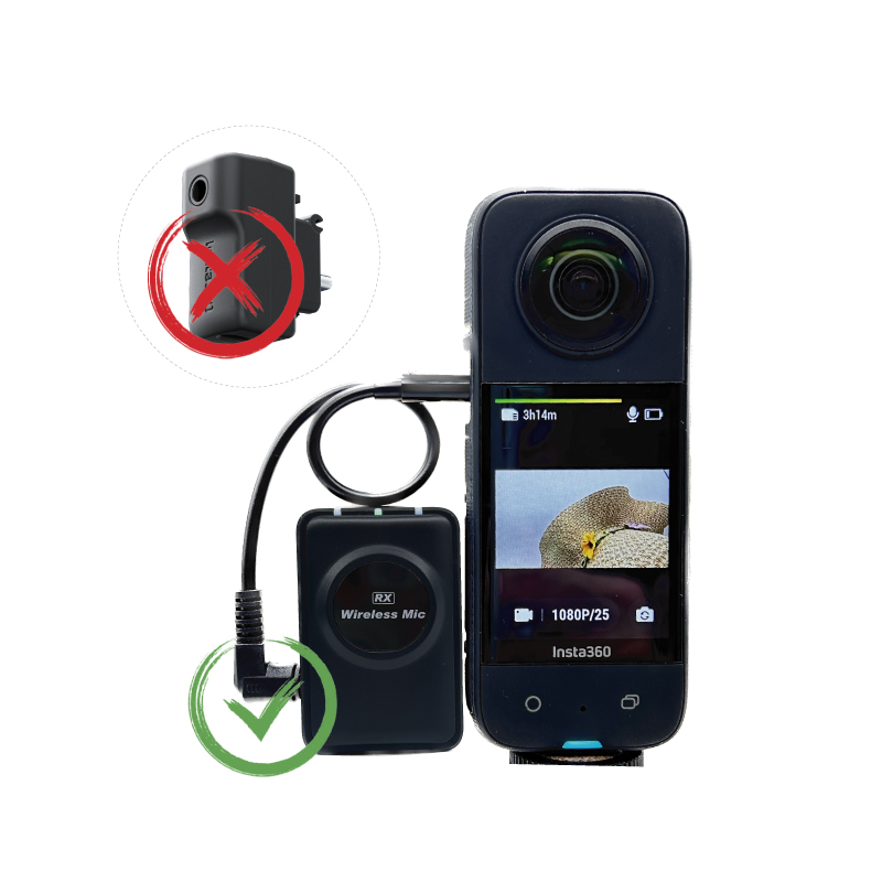 microfono inalambrico para Insta360 One X2, Insta360 X3 microfono inalambrico audio, no necesita adaptador de microfono, sonido hifi reduccion de ruido, 360 action camera Accesorio