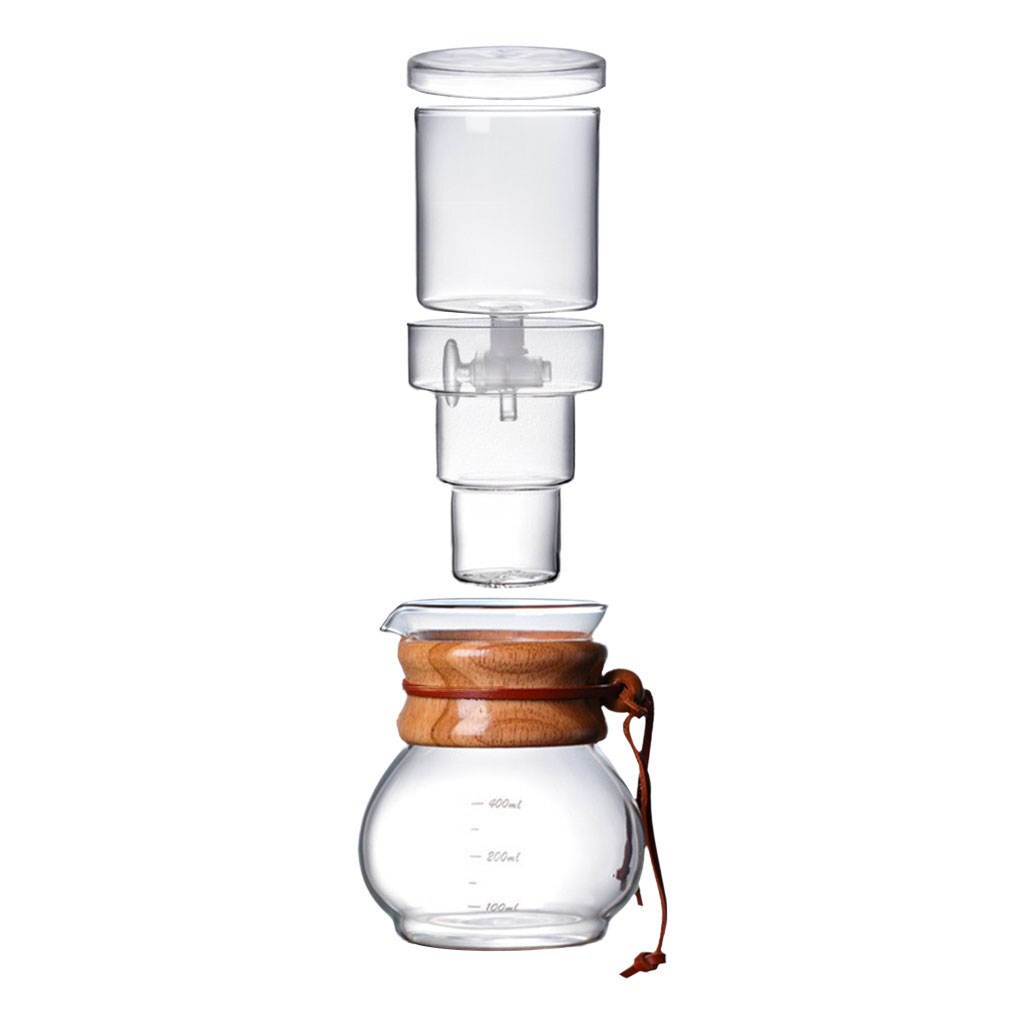 High Borosilicate Glass Cold Drip Coffee Maker Espresso Coffee Dripper Pot Ice Drip Coffee Pot for Cafe Kitchen Travel Hotel
