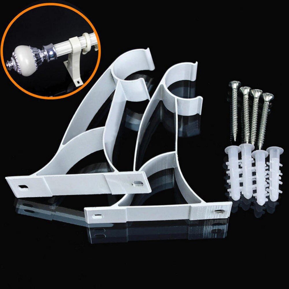 Gatuida Gordijn Trekstang 2 Stuks - Aluminiumlegering, Zwart, 50 Cm, Voor Romeinse Roedegordijnen