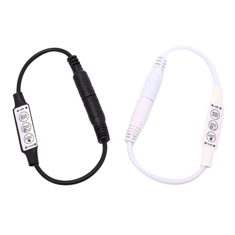 1 st mini led 3 nycklar dimmer controller 72w med hane honan dc kontakt  dc12-24v 6a