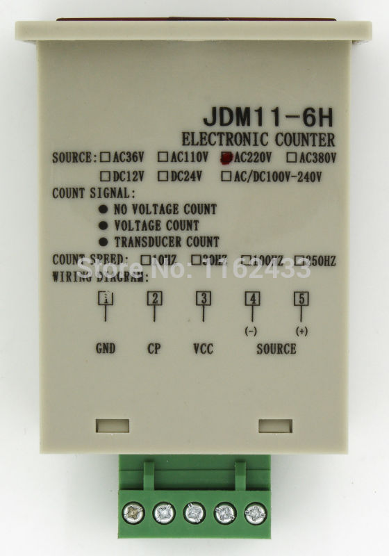 JDM11-6H 5 pin 6-36VDC NPN sensor input digital electronic production counter relay JDM11 AC 220V 110V 380V 36V DC 24V 12V