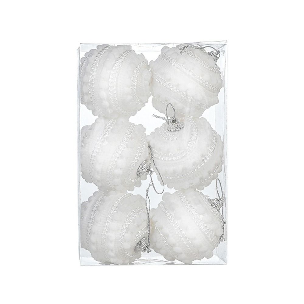 6 stuks witgoud schuim kerstballen hanger onbreekbaar handgemaakte kerst hangende ballen herbruikbaar