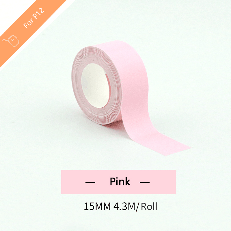 1Roll white transparent label sticker Label Maker Paper for P12 P15 P50 Phomemo Q30 D30 label printer Name Sticker Thermal label: LC