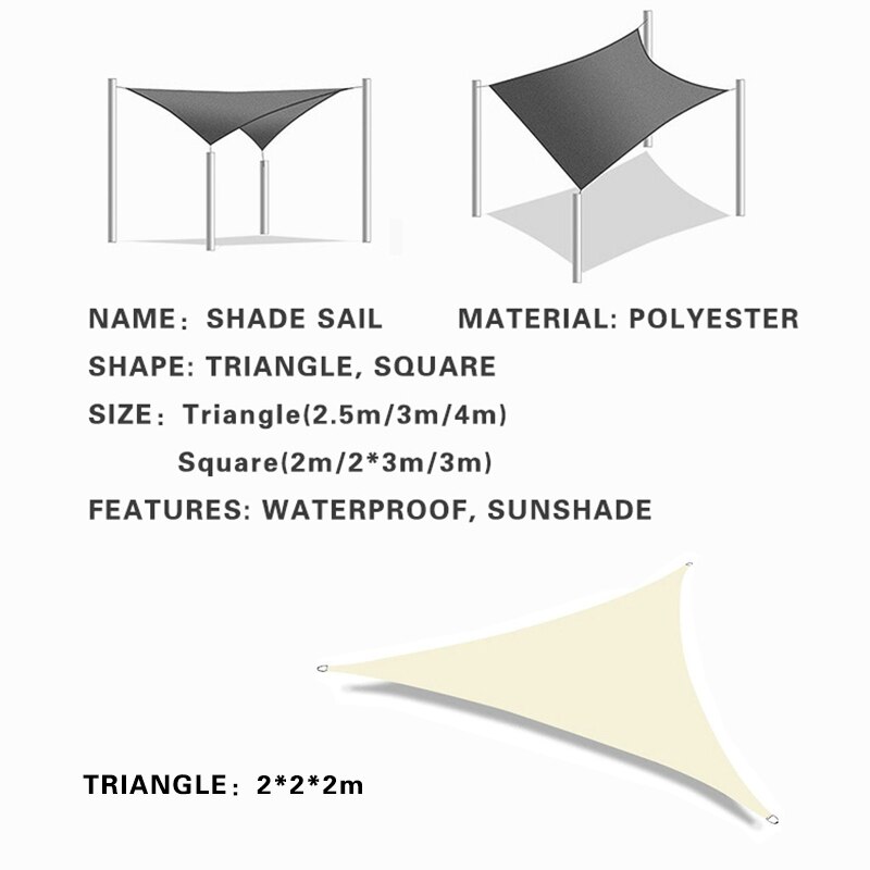 Outdoor camping Awning Summer Portable Shade SailRainproof Anti-UV Ultra-light foldable Sun Shelter Tent garden Hammock Shelter
