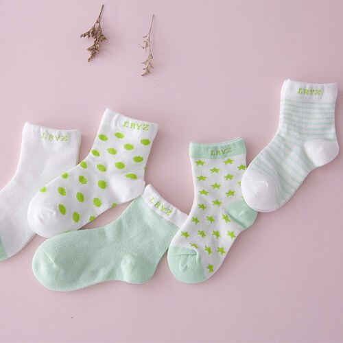 Lot 5 Pairs Infant Baby Toddler Boys Girls Socks Cotton 0~5Y Cartoon NewBorn Kids Socks: D / 0 to 1Y