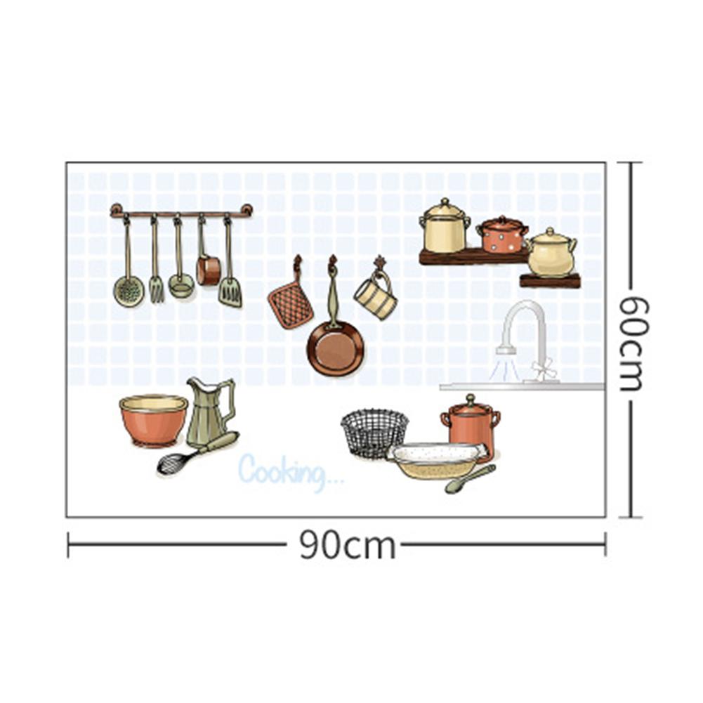Kitchen Wall Stickers Waterproof Self-adhesive High Temperature Resistant Vinyl Wall Decals for Kitchen Tile Bar Home Decoration