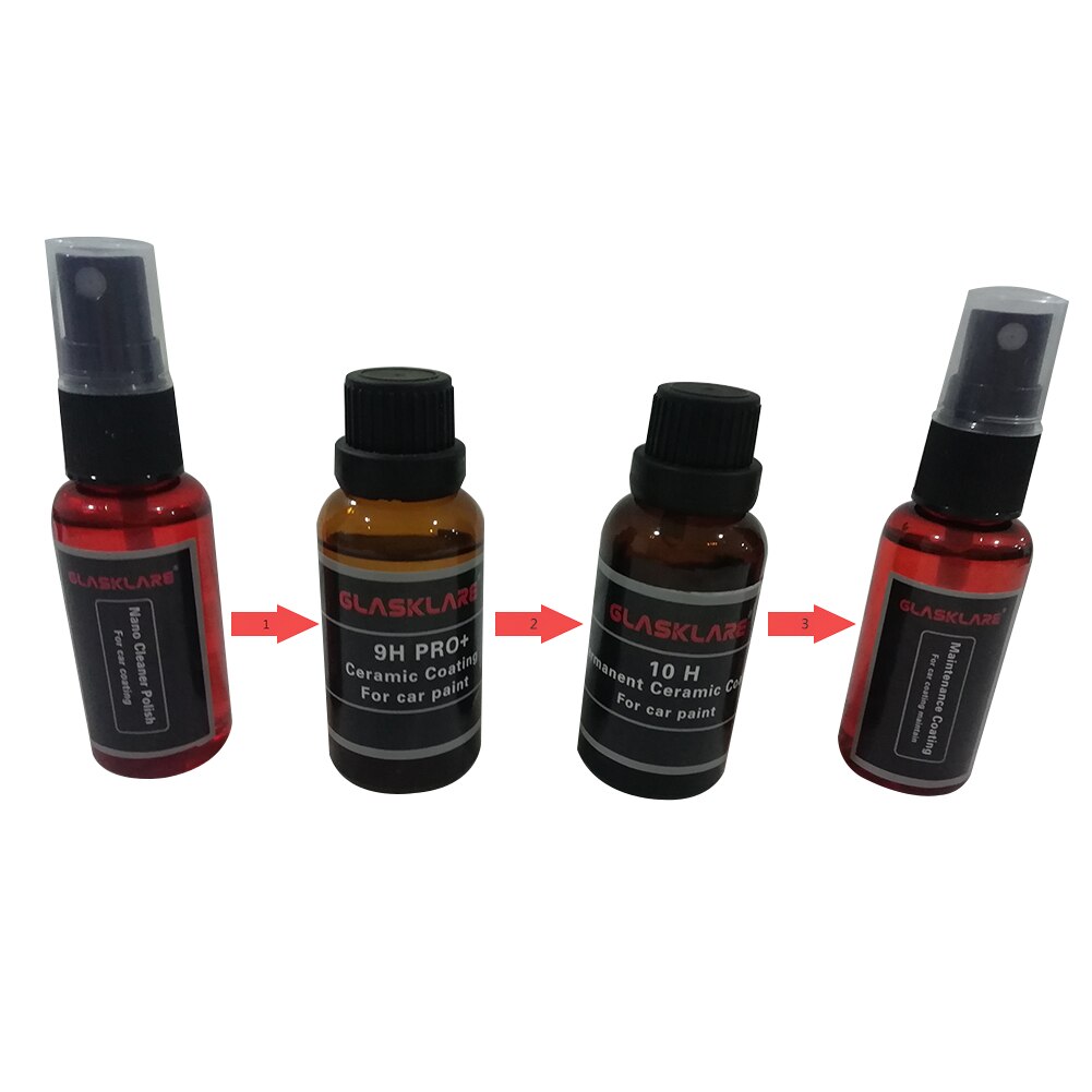 Double Coating Kit 9H 10H Auto Ceramic Nano Coating Liquid Ceramic Coating for Glass water Glass ceramic nano coating suit