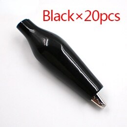 Alligator Clips Electrical Test Lead Roach Clip Test Jumper Wire Connectors Cable Connectors Double-ended Crocodile Clips: Black 20pcs