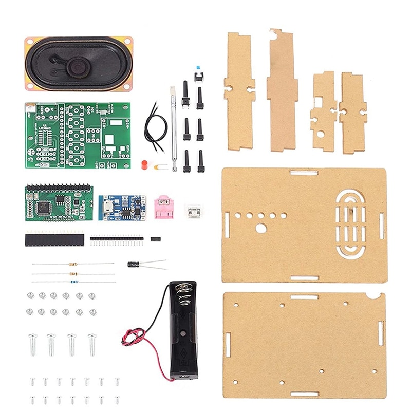 FM Radio Kit DIY Soldering Project Adjustable Wireless Receiver LCD Display FM Digital Radio Module DIY Kits For Leaning: Default Title