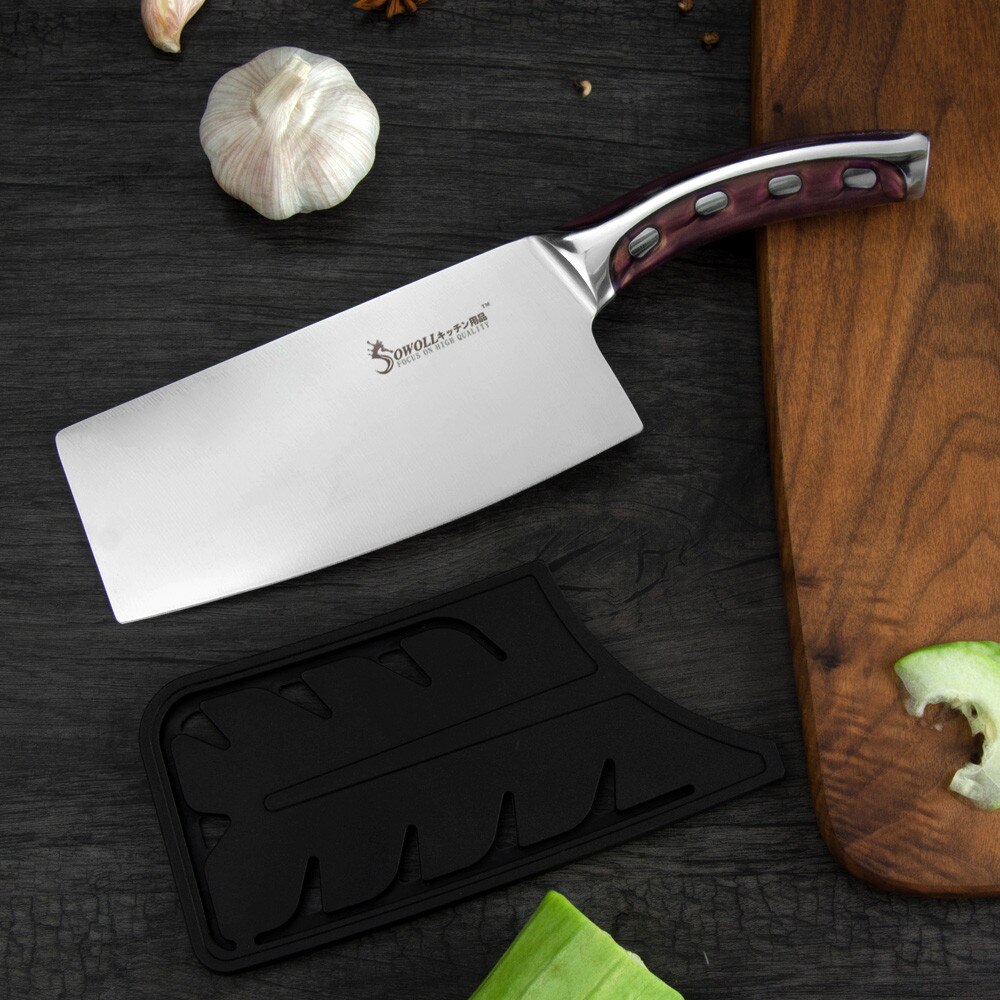 XYJ 3Stck Knochen Hacken Messer einstellen Koch Dienstprogramm Kochen Messer dauerhaft voll Seetang handhaben 7 Zoll Spalter