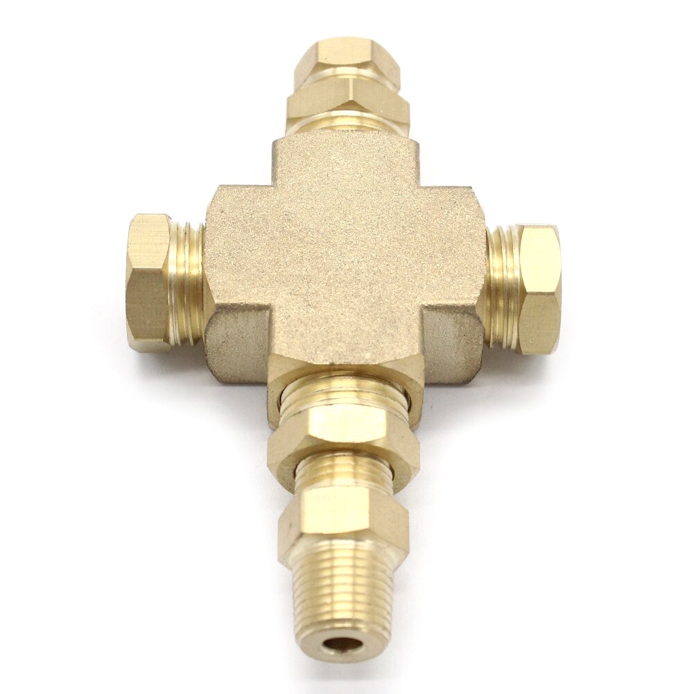 VODOOOL Adapter Distributor for Oil Pressure Temp Sensor Oil Pressure Gauge Accessories 1/8 inch-27 NPT 1/4 inch-18 NPT