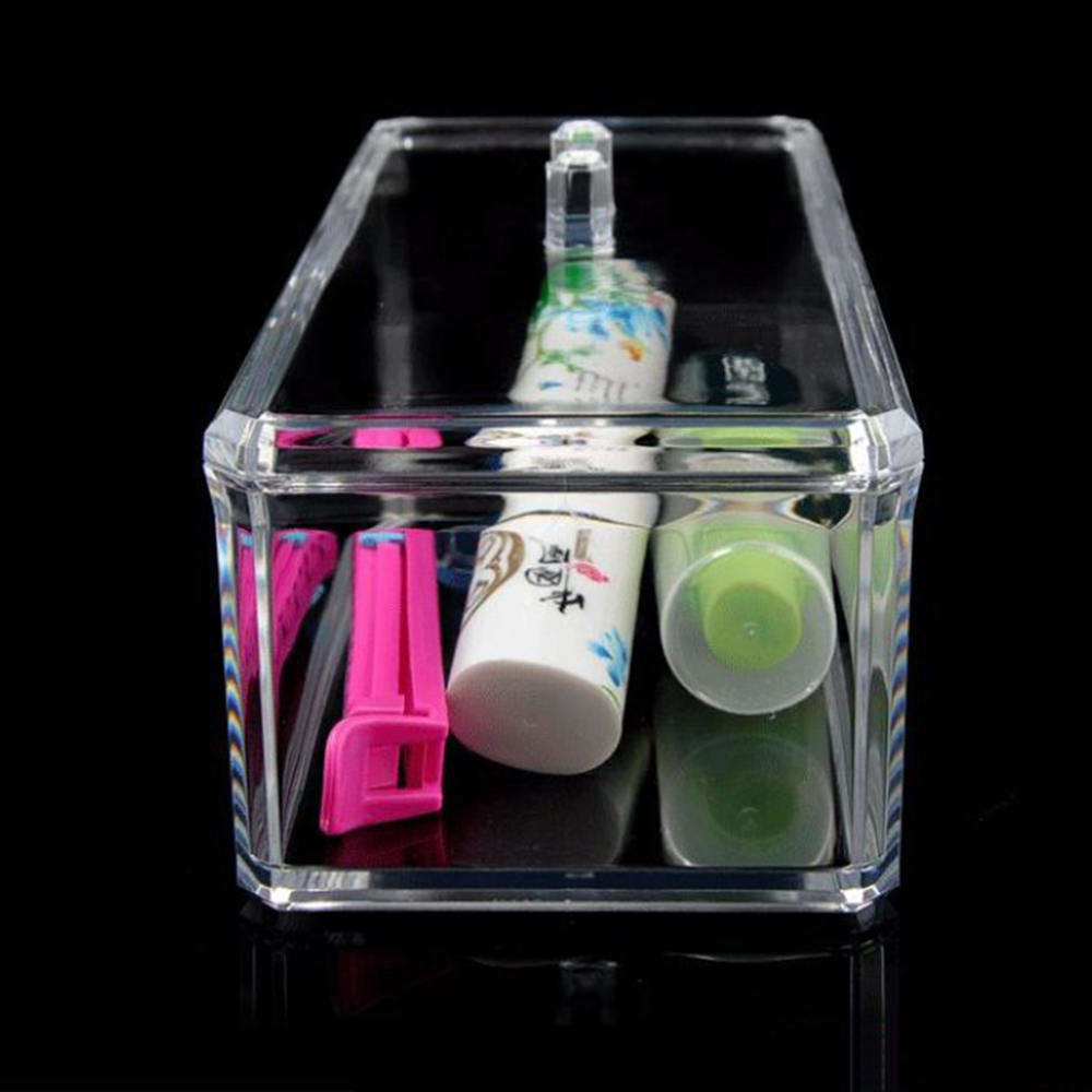 Badkamer Organizer Box Acryl Cosmetische Make-Up Organizer Make Borstel Houder Cup Make Up Lipstick Stand Box