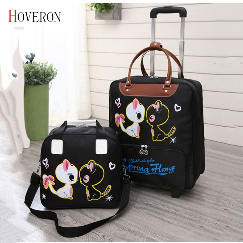 Women Trolley Luggage Rolling Suitcase Travel Hand Tie Rod Suit Casual Rolling Case Travel Bag Wheels Luggage Suitcase