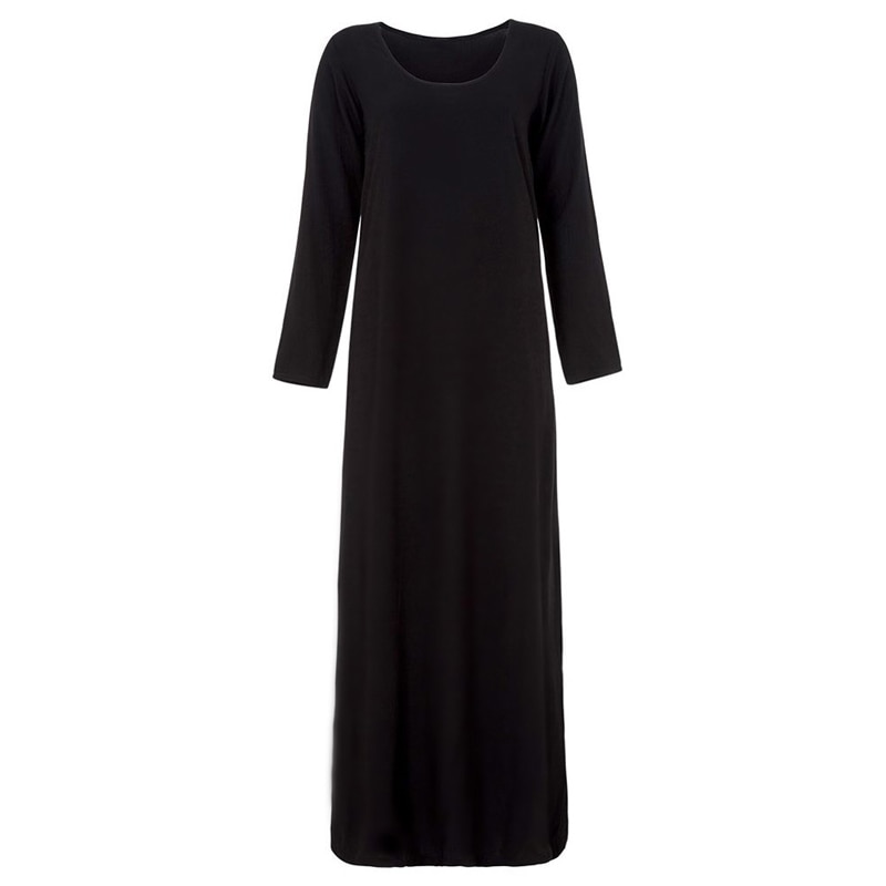 Indeni almindelig arabisk abaya tyrkiet pakistansk hijab muslimsk kjole vestidos islamisk tøj tesettur elbise robe musulmane longue