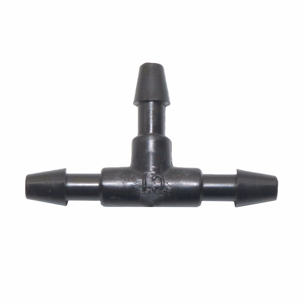 50 stk hageslange 3/5mm med mothager lik t-kopling for indre diameter 3 mm slange som forbinder plast hage vannings t-skjøt