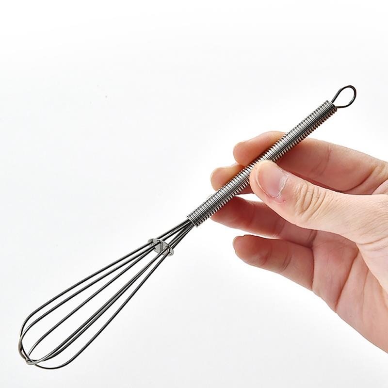 Cocina, batidor de hierro Manual de fácil agarre globo batidor para huevos Mini Acero inoxidable batidor de huevo pequeño mezclador herramientas de la cocina