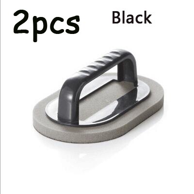 Esponja de limpieza mágica multifuncional, cepillo para eliminar la suciedad, olla de cocina, eliminación de óxido, limpiador, borrador de esponja: BLACK 2pcs
