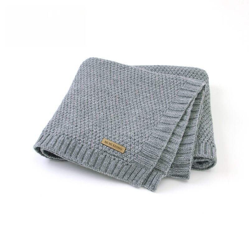 freundlicher Decke Baby Kinderwagen Decke Einfache Baby Decken Gestrickte Neugeborenen Swaddle wickeln Weich Kleinkind Sofa Krippe Decke