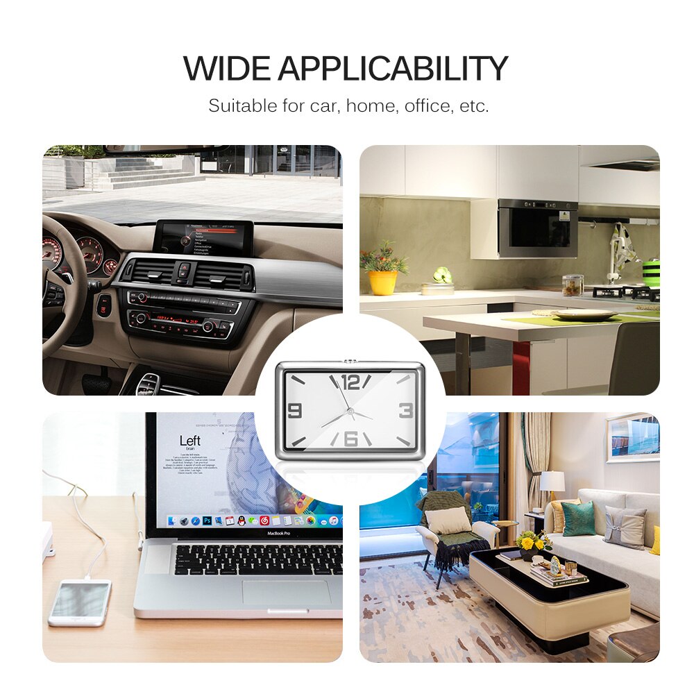 Car Clock Auto Watch Automobile Quartz Clock Watch Universal Car Decoration Ornaments Vehicle