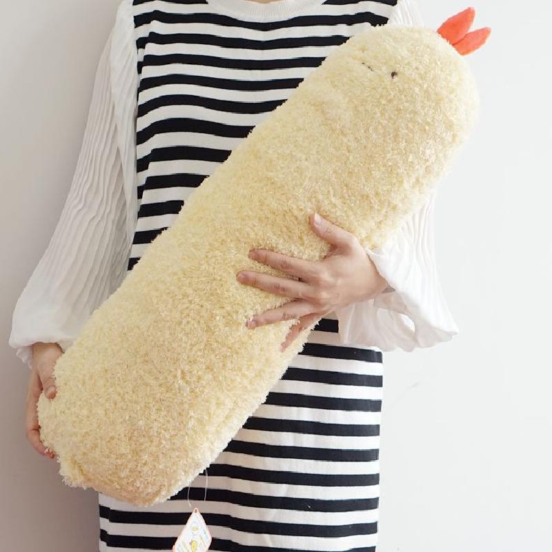 Nouvelle poupée en peluche en peluche dessin animé mignon grande crevette frite longue corps poupée oreiller coussin jouet enfants de noël pour fille garçon