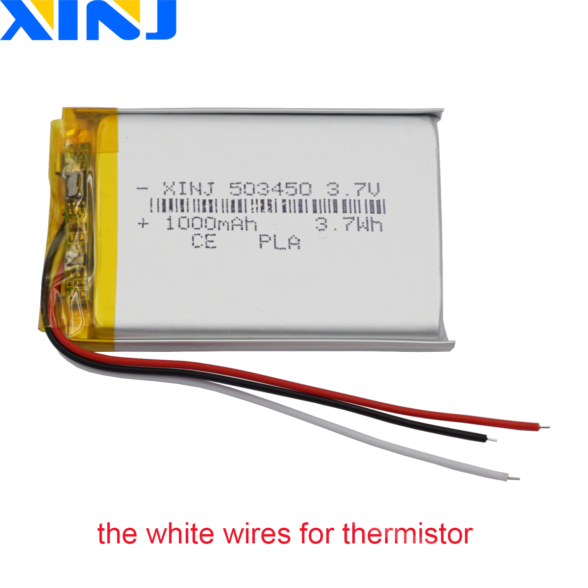 3.7V 1000mAh 3.7Wh Termistor 3-przewodowy akumulator litowo-polimerowy Li 503450 Głośnik Bluetooth do odtwarzacza muzycznego