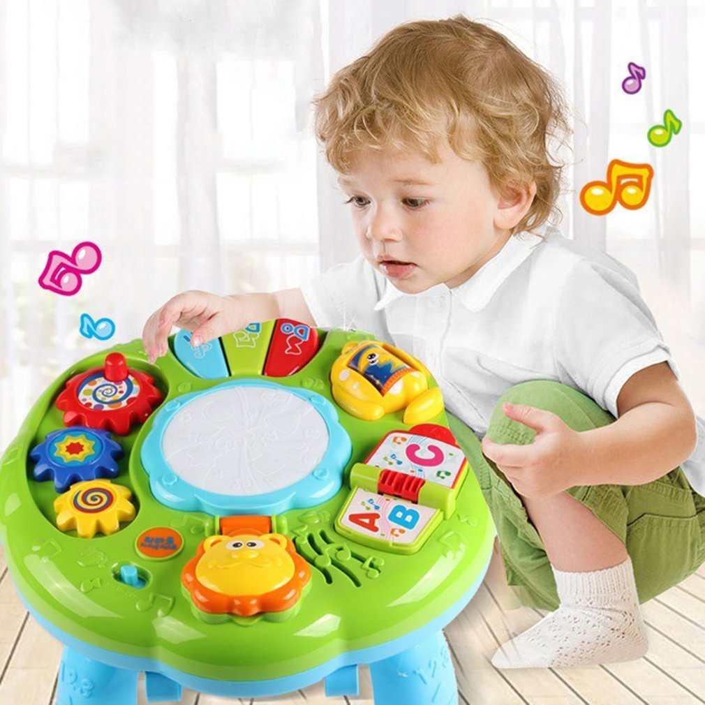 Baby Muziek Leren Tafel Multifunctionele Speeltafel voor peuters met Kleurrijke Licht Geluid Vroege Educatief Speelgoed voor Kinderen Baby