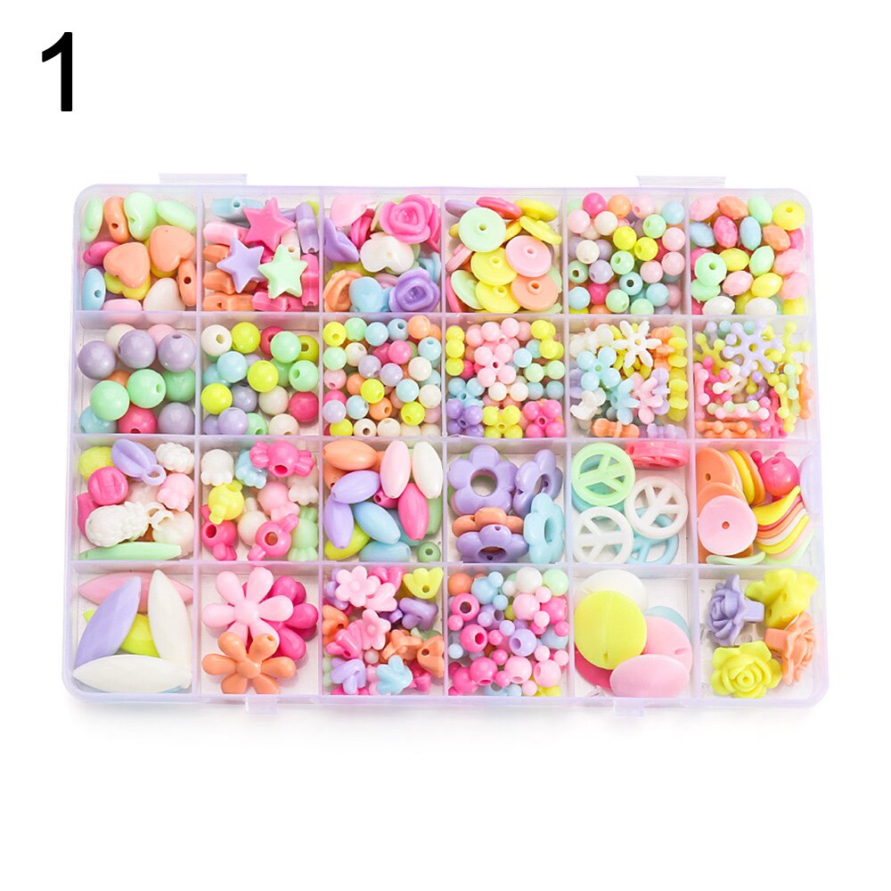 Børn gør det selv perler legetøj armbånd håndlavet gør det selv halskæde kunst håndværk piger prinsesse smykker håndværk sæt æske børn fødselsdag: 1