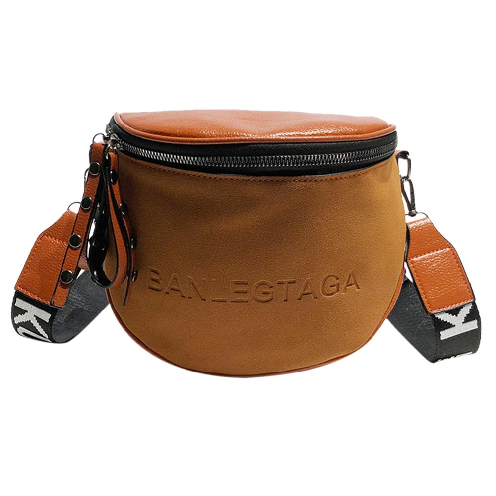 Weibliche Lässig Einfarbig Schulter Messenger Handtaschen Frauen Leder Große Kapazität Zipper Umhängetaschen bolsa feminina: Style B Light brown