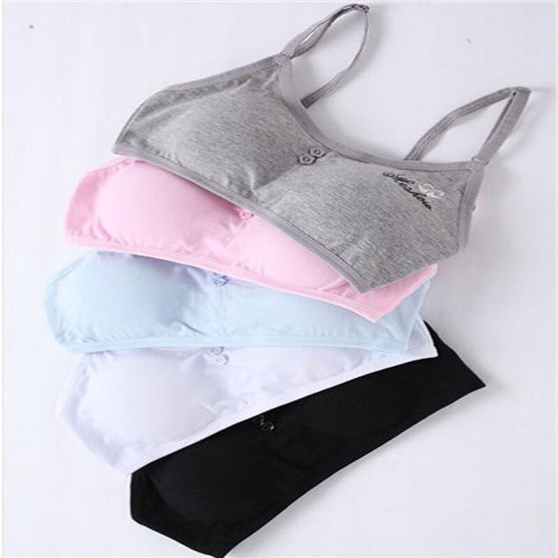 Soutien-gorge en coton pour filles et adolescentes, sous-vêtement sans fil pour adolescentes de 10 à 18 ans